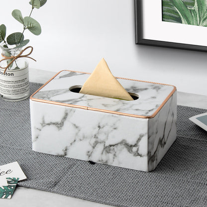 Artisan Marble Tissue Box Holder