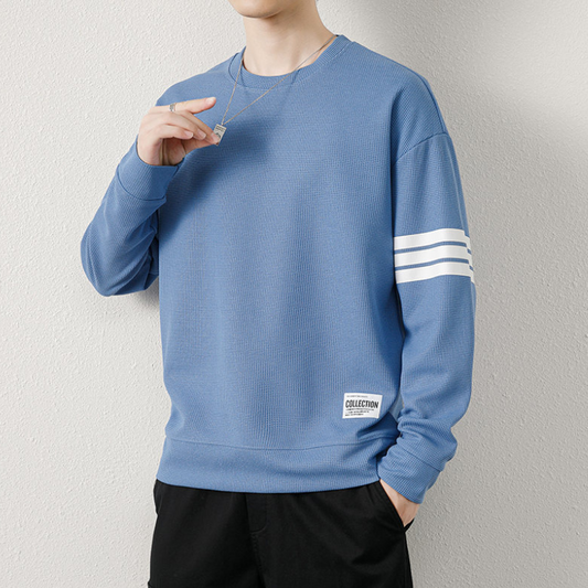 Varsity Waffle Knit Sweater