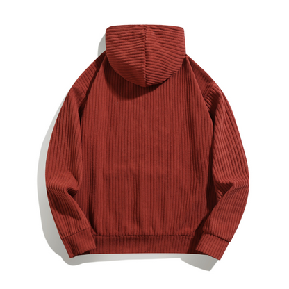 Ridge-Line Knit Hoodie