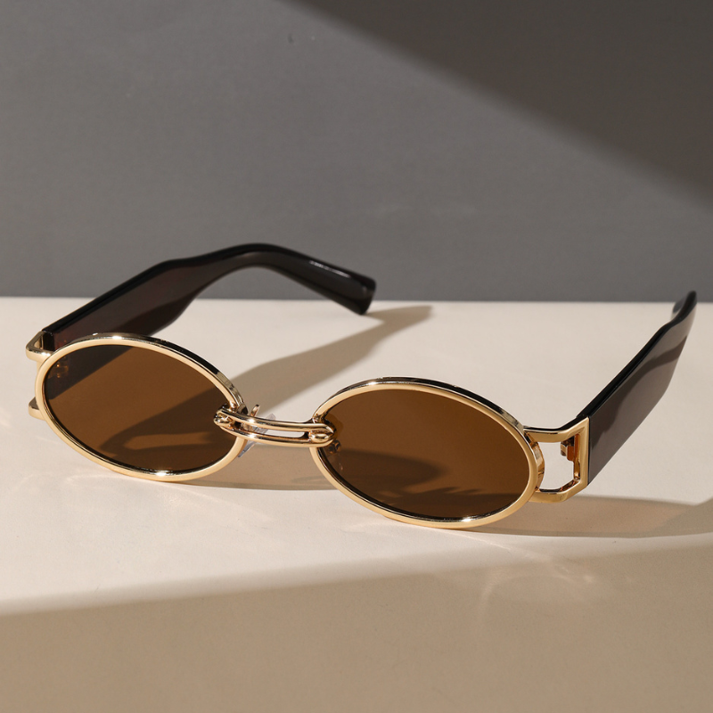 Golden Aura Retro Sunglasses