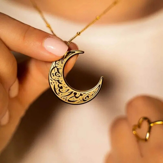 Celestial Harmony Crescent Necklace