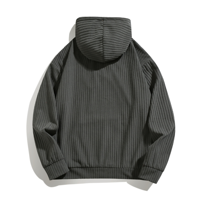 Ridge-Line Knit Hoodie