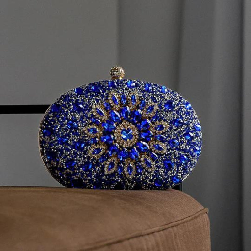 Azure Diamond Clutch Bag