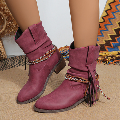 Rodeo Tassel Ankle Boots