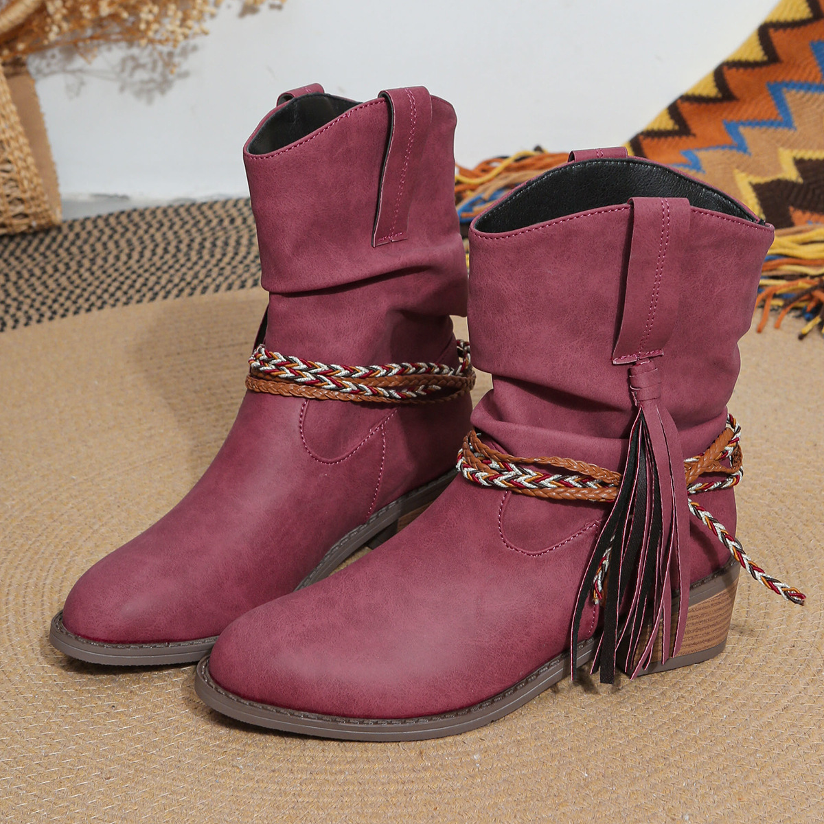 Rodeo Tassel Ankle Boots