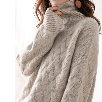 Elena Cashmere Turtleneck Sweater