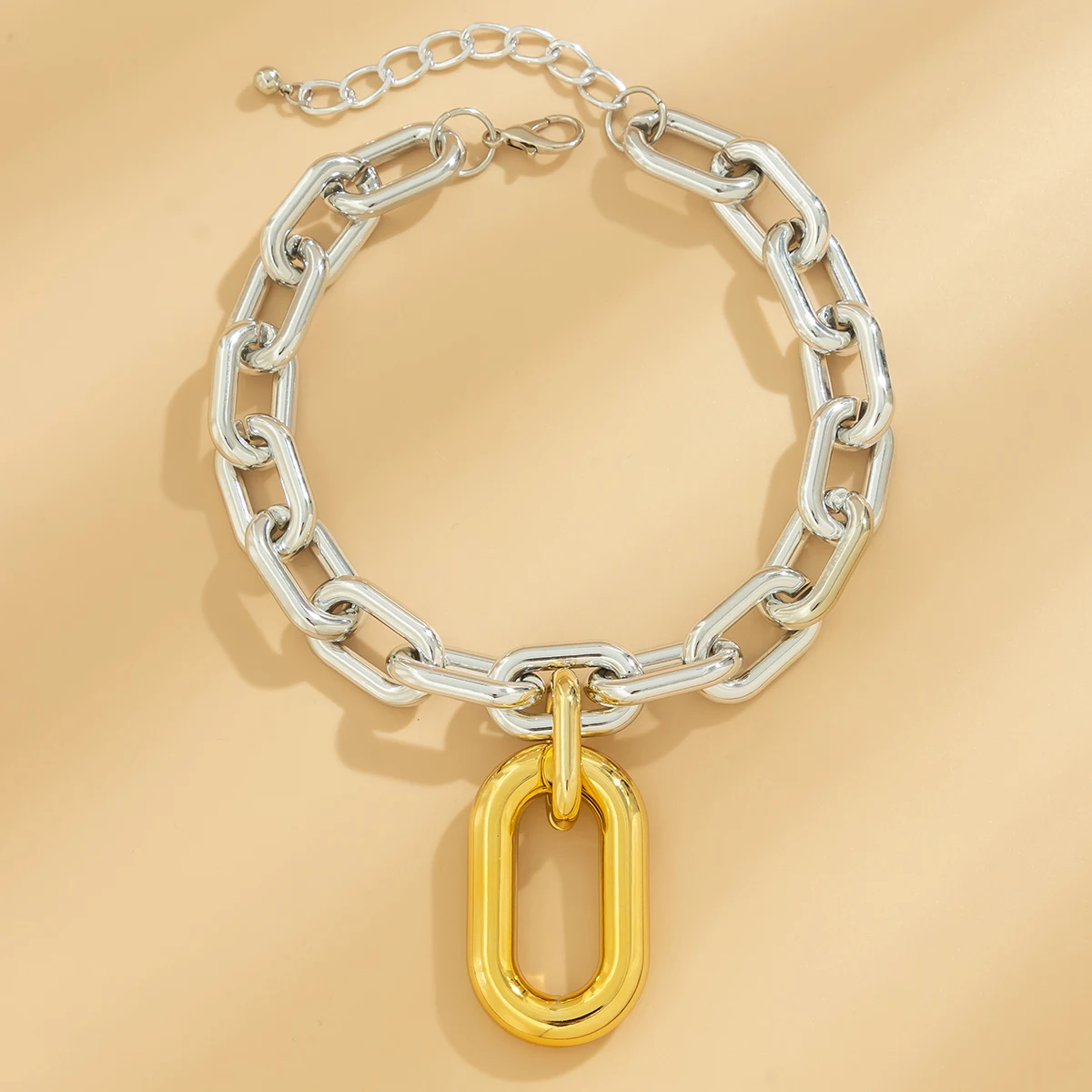 Chain & Charm Two-Tone Necklace