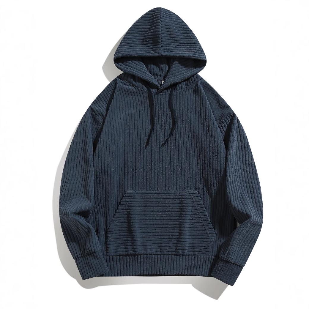 Ridge-Line Knit Hoodie