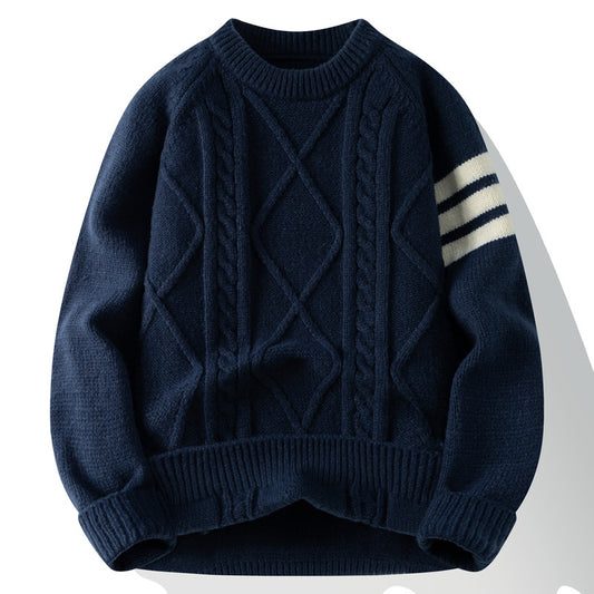 Varsity Cable Knit Sweater