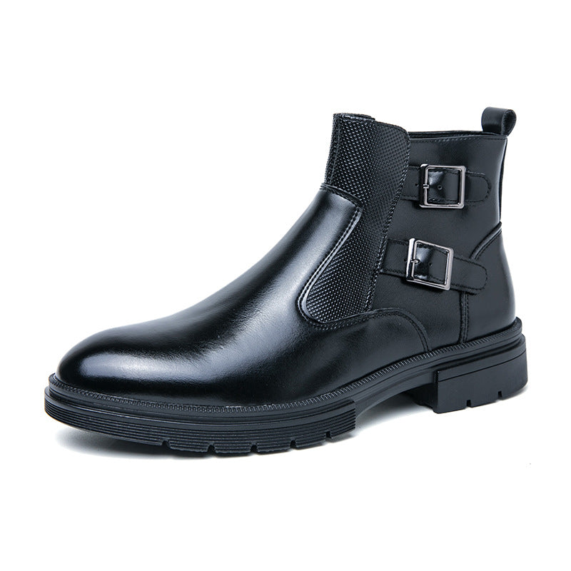 Maverick Leather Biker Boots