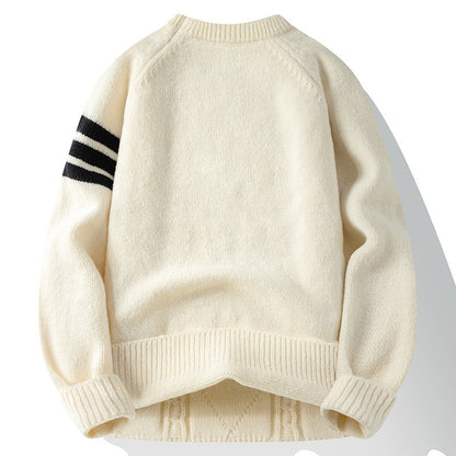 Varsity Cable Knit Sweater