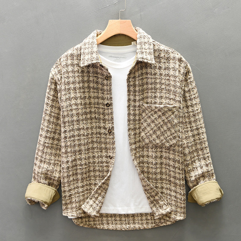 Bouclé Houndstooth Tweed Jacket