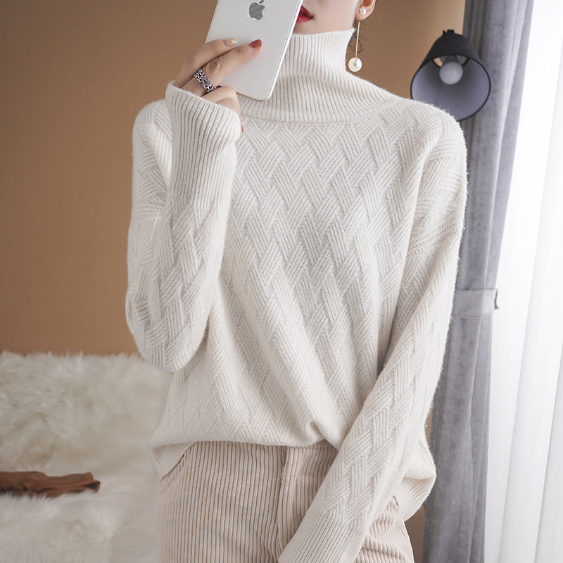 Elena Cashmere Turtleneck Sweater