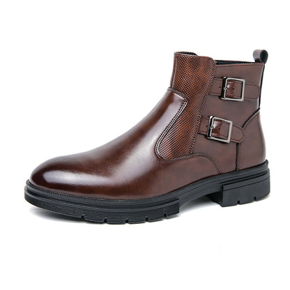 Maverick Leather Biker Boots