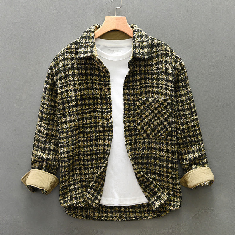 Bouclé Houndstooth Tweed Jacket