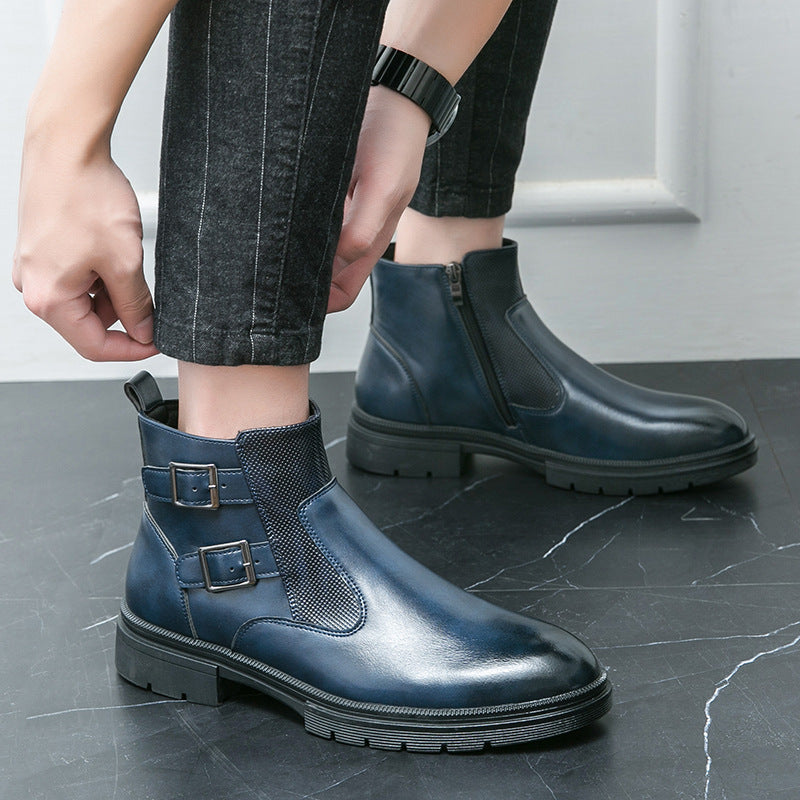 Maverick Leather Biker Boots