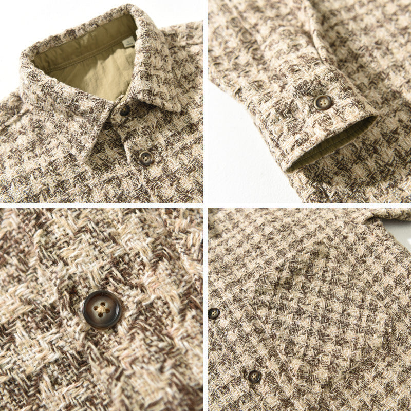 Bouclé Houndstooth Tweed Jacket