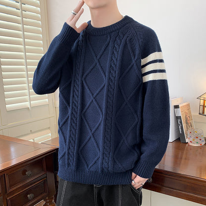 Varsity Cable Knit Sweater