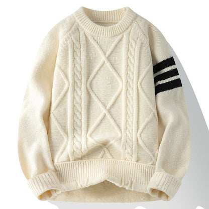 Varsity Cable Knit Sweater