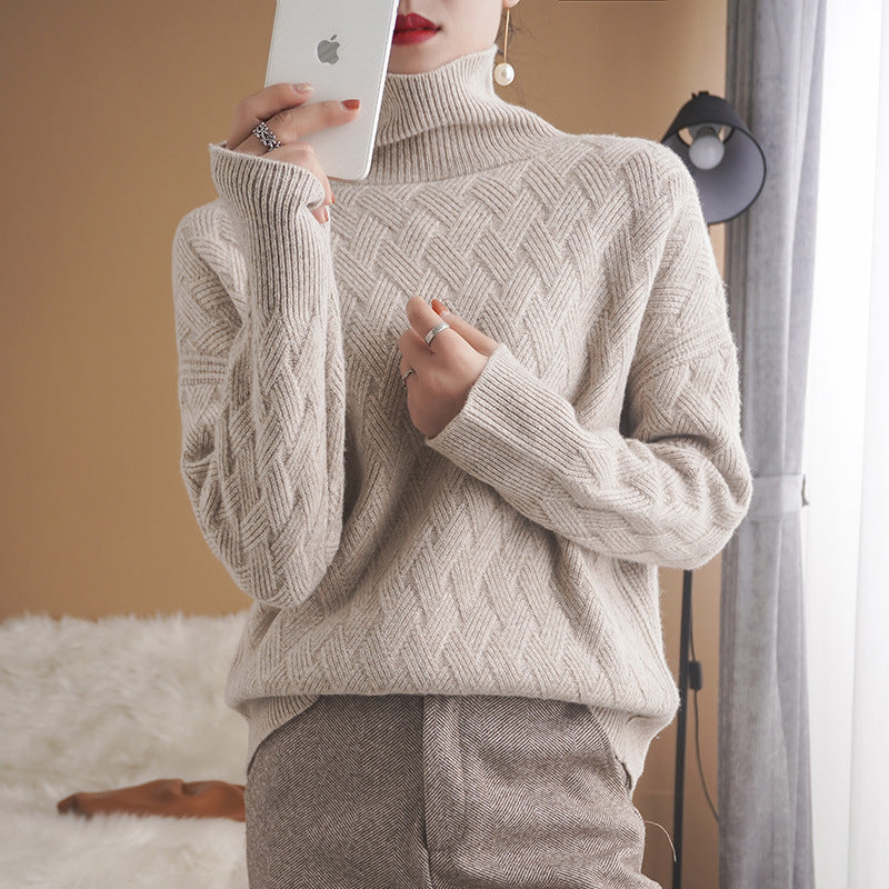 Elena Cashmere Turtleneck Sweater