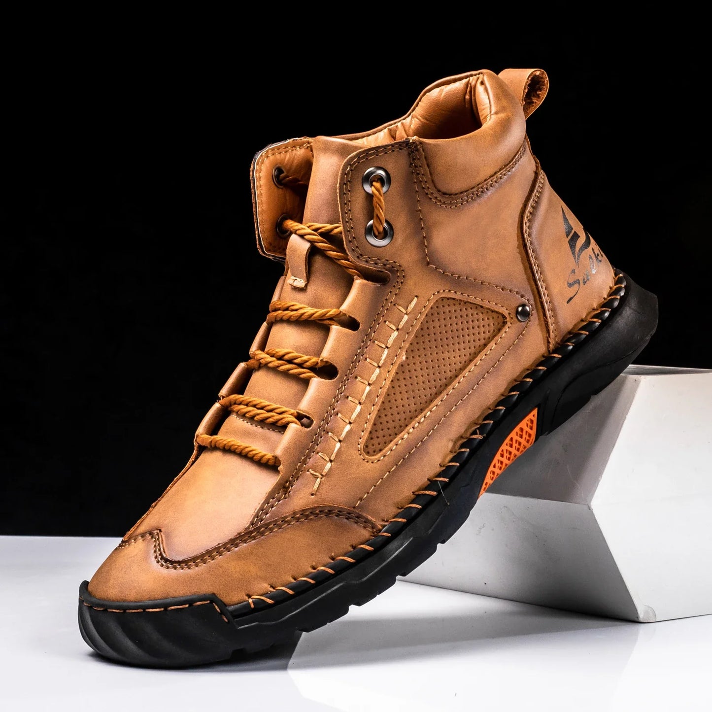 St. Moritz Leather High Top Shoes