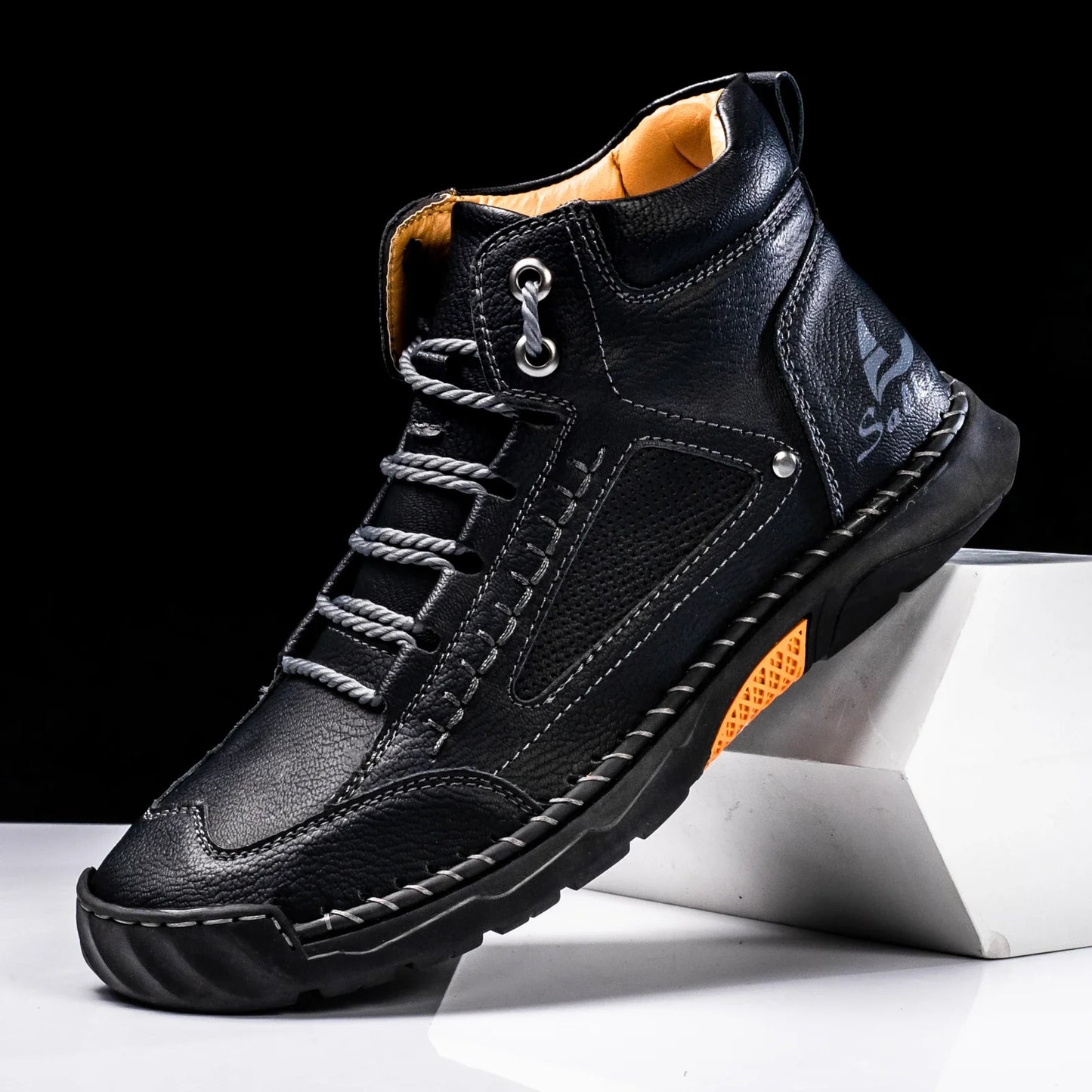 St. Moritz Leather High Top Shoes