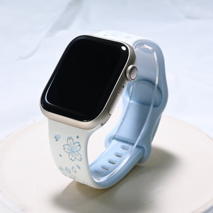 Floral Silicone Apple Watch Band