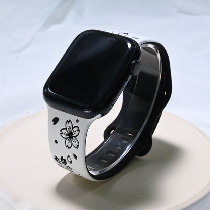 Floral Silicone Apple Watch Band