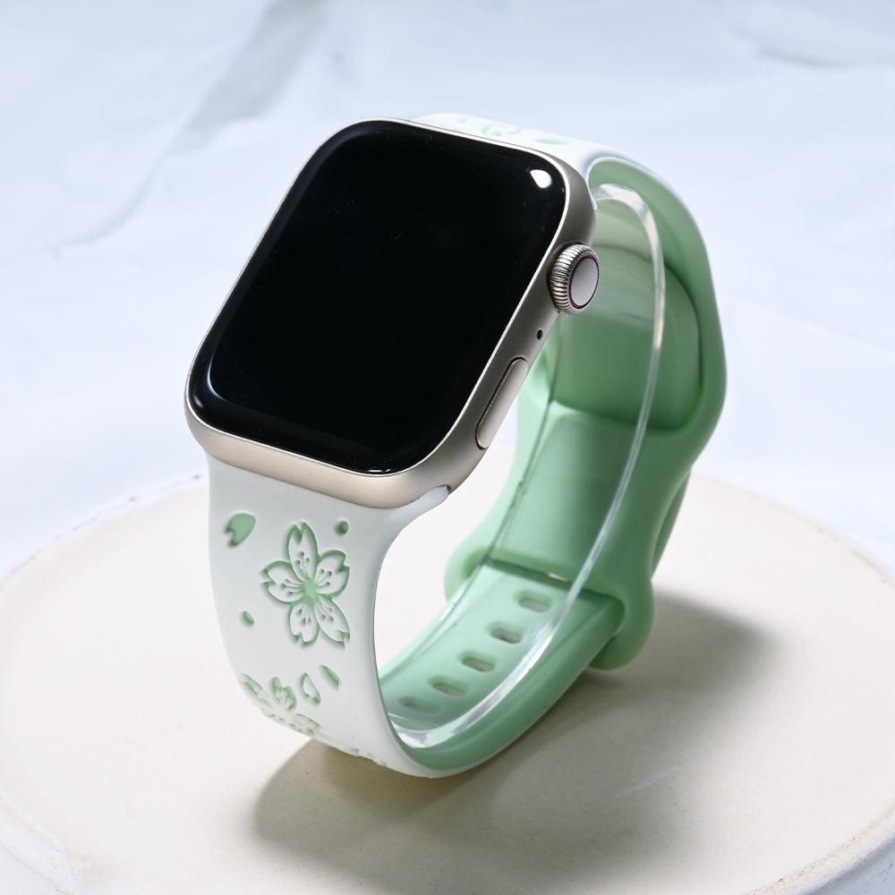 Floral Silicone Apple Watch Band