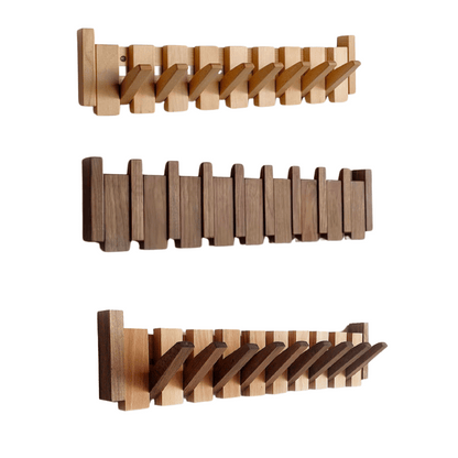 Handcrafted Wooden Piano Key Coat Rack