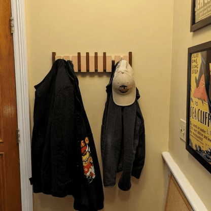 Handcrafted Wooden Piano Key Coat Rack