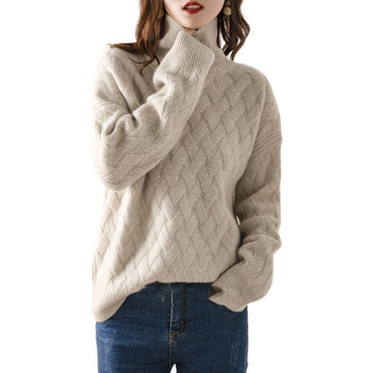 Elena Cashmere Turtleneck Sweater